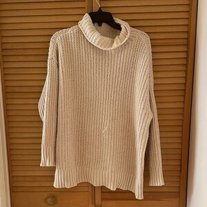 Small Aerie Cream Cowl Neck Sweater